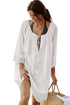 Sexy White Bohemian Lace Tassel Tie Manual Cotton Beachwear